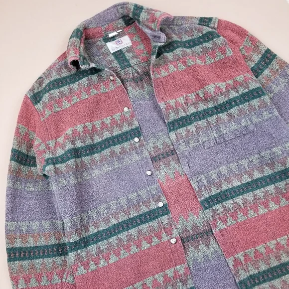 VTG 90's 00's Heavyweight Multicolored Stripes Ind - Picture 9 of 9